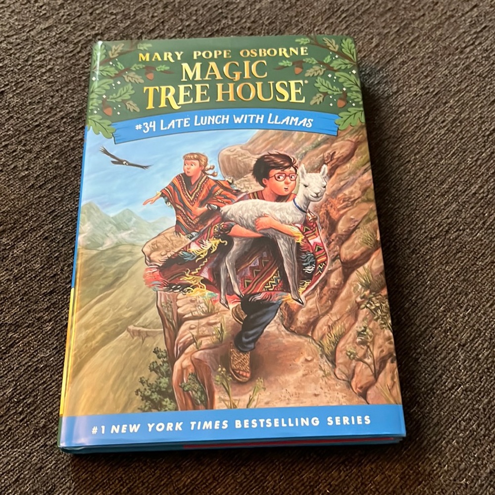 The Magic Treehouse #34 Late Lunch With Llamas by Mary Pope Osborne Hardcover